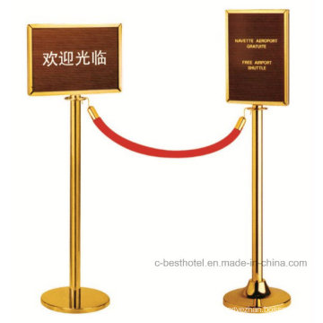 Hotel and Bank Lobby Stainless Steel Crowd Railing Stand